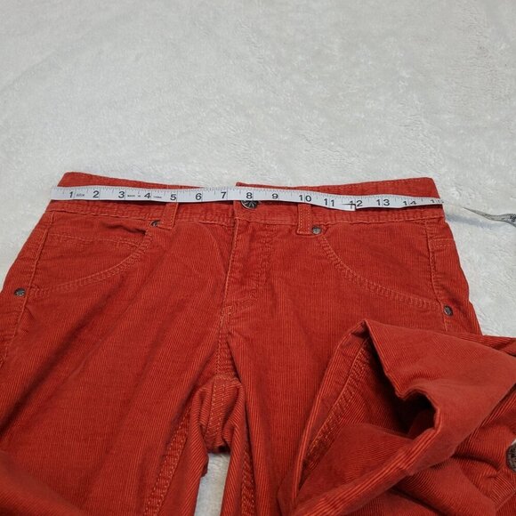 Athleta Burnt Rust Orange Thin Corduroy Straight Leg Hidden Zipper Pants Women 2 - Picture 8 of 10